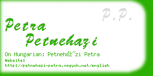 petra petnehazi business card